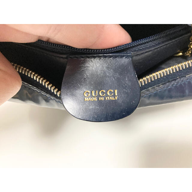 Gucci - ★GUCCI グッチ オールドグッチ ショルダーバッグ パテントレザー ネイビーの通販 by grom9800's shop