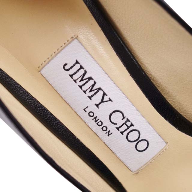 JIMMY CHOO(ジミーチュウ)のジミーチュウ パンプス レザー ヒール シューズ ポインテッドトゥ 35ブラック レディースの靴/シューズ(ハイヒール/パンプス)の商品写真