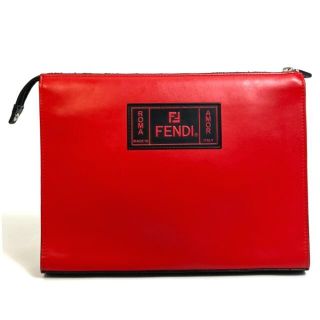 人気No.1バッグFENDI クロコ赤 クラッチハンドバッグ ショルダーバッグ - フェンディ