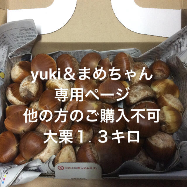 yuki＆まめちゃん様専用ページ 大栗1.３キロ 食品/飲料/酒の食品(フルーツ)の商品写真