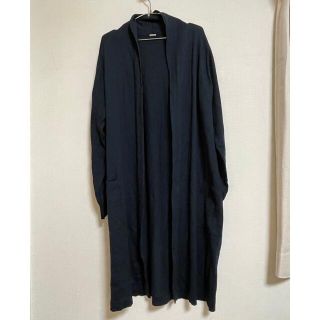 マーガレット ハウエル　カーディガン紺 TWISTED LINEN COTTON