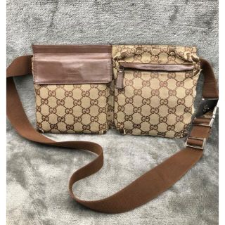 グッチ(Gucci)のGUCCI グッチ GG キャンバス ウエストバッグ　ボディバッグ ショルダー(ウエストポーチ)