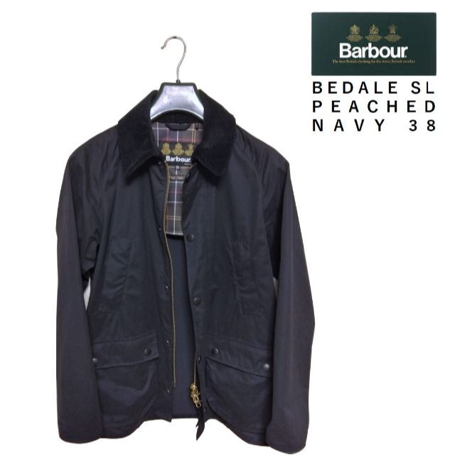 美品★ビデイルSL PEACHED NAVY 38【Barbour/バブアー】素材