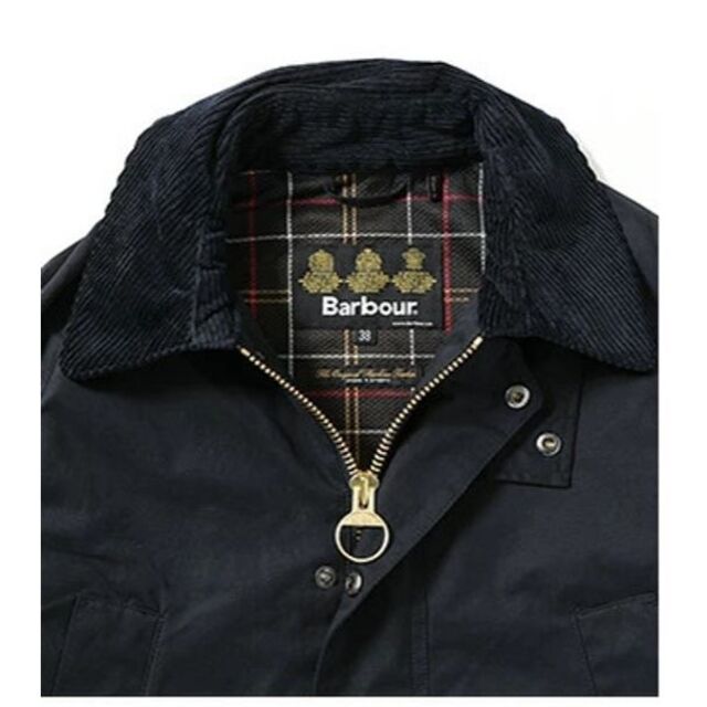 美品★ビデイルSL PEACHED NAVY 38【Barbour/バブアー】素材