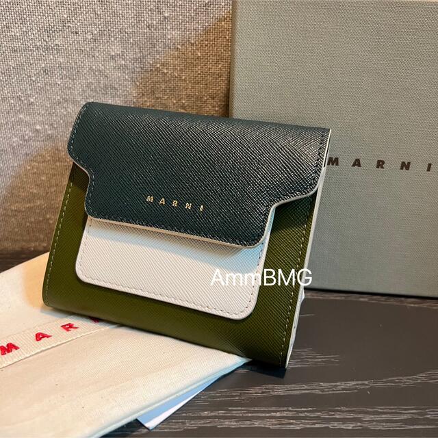 野花 卯月 マルニ TRUNK フラップウォレット 3つ折り財布 コンパクト
