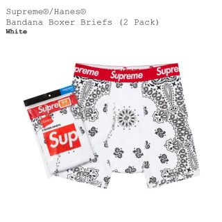 シュプリーム(Supreme)のシュプリーム　Bandana Boxer Briefs　白S2枚(ボクサーパンツ)