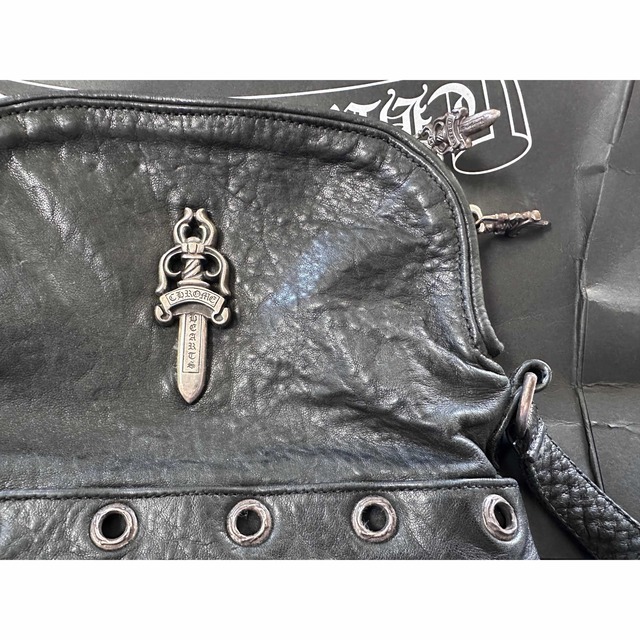 クロムハーツ CHROME HEARTS TAKA MINI タカミニ ポシェット 斜め掛け クロスパッチ カバン ショルダーバッグ PVC ブルー 未使用