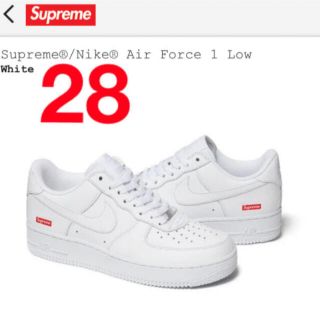 シュプリーム(Supreme)のSupreme Nike Air Force 1 Low 白28cm新品未使用(スニーカー)