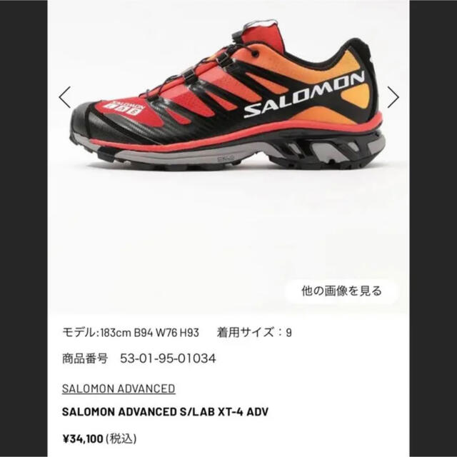 SALOMON(サロモン)の【未使用に近い】サロモン アドバンス S/LAB XT4 ADV 27.5cm メンズの靴/シューズ(スニーカー)の商品写真