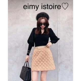 エイミーイストワール(eimy istoire)のeimy istoire♡エイミーイストワール　キルティングカラーミニスカート(ミニスカート)