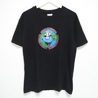 ヘインズ(Hanes)のM 90s WORLD INDUSTRIES Tシャツ HANES 黒 USA製(スケートボード)