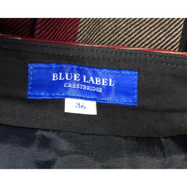 BLUE LABEL CRESTBRIDGE CBチェックウールスカート