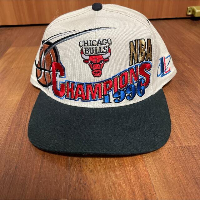 キャップシカゴブルズ NBA1996Championsキャップ　激レア