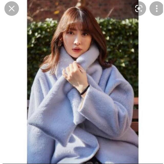 faux fur reversible coat Misty Sky