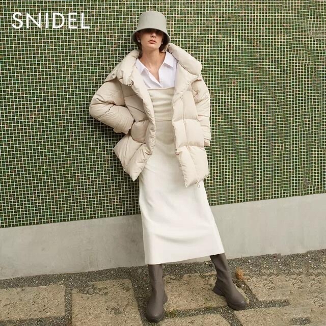 SNIDEL - Sustainableミドルダウン 白 SNIDEL スナイデルの通販 by こー's shop｜スナイデルならラクマ