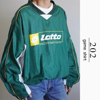 Santa Monica - 【人気カラー】Lotto ナイロンプルオーバー ゲームシャツ 古着 90s L