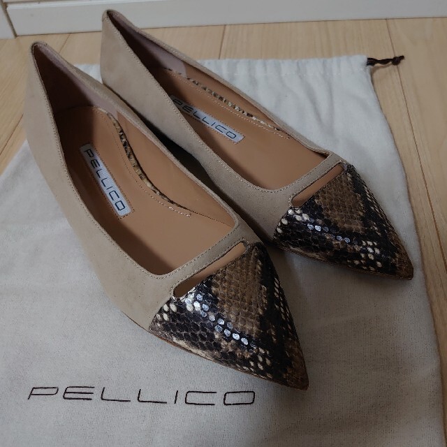 PELLICO(ペリーコ)のPELLICO（ペリーコ）パイソン柄スエードパンプス レディースの靴/シューズ(ハイヒール/パンプス)の商品写真
