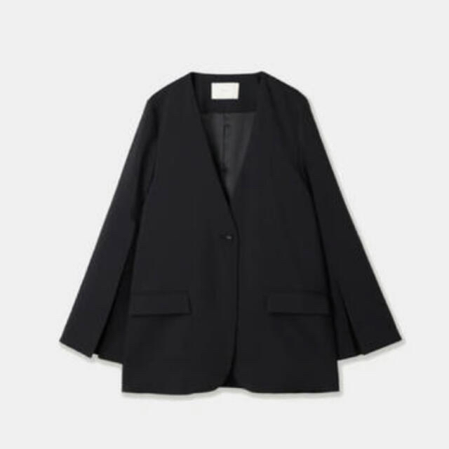 louren slit sleeve no collar jacket