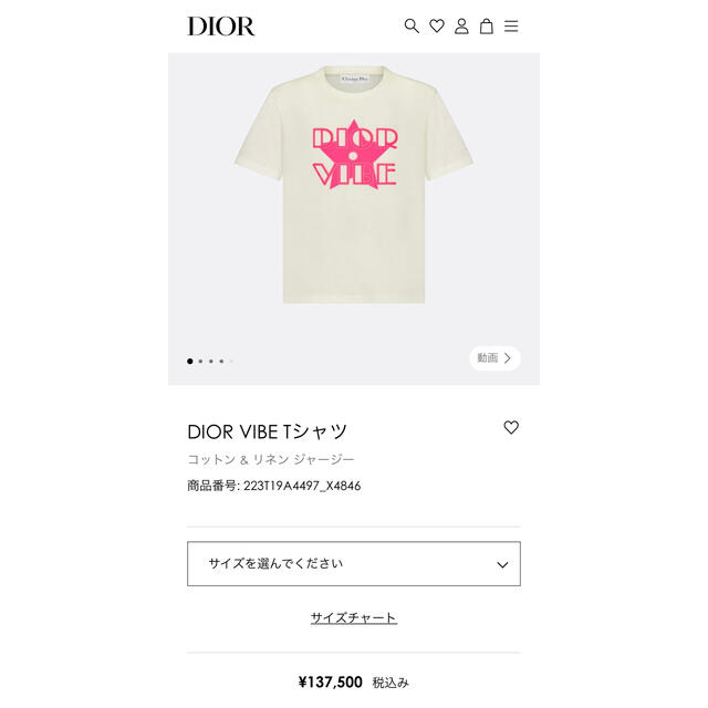 Dior シャツ　定価13万