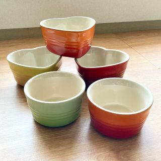 ルクルーゼ(LE CREUSET)のLE  CREWSET ル・クルーゼ　ラムカン　ストーンウェア 丸型2個セット(食器)