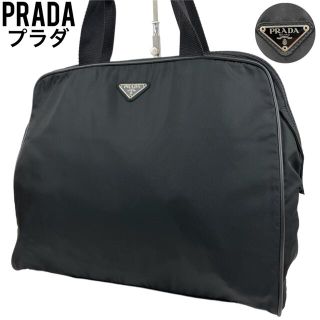 プラダ(PRADA)の✨極美品　PRADA プラダ　ハンドバッグ　ブラック　ナイロン　レザー　手提げ(ハンドバッグ)