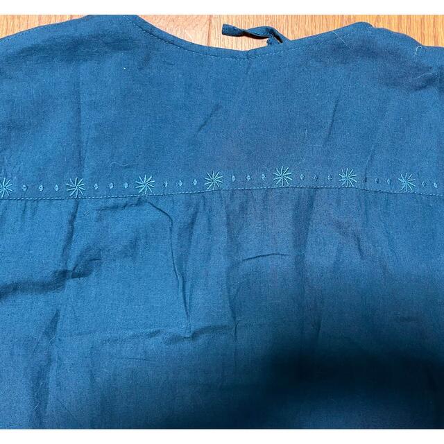 ターコイズブルー刺繍ワンピース