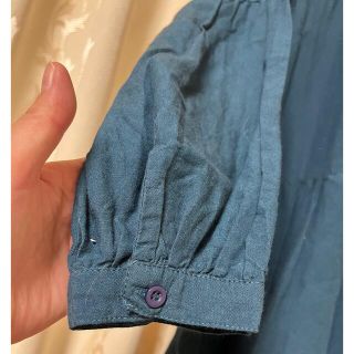 ターコイズブルー刺繍ワンピース