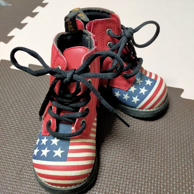 e.a.B(エーアーベー)のeaB エーアーベー ブーツ　アメリカ　国旗　14 赤　靴 キッズ/ベビー/マタニティのベビー靴/シューズ(~14cm)(ブーツ)の商品写真
