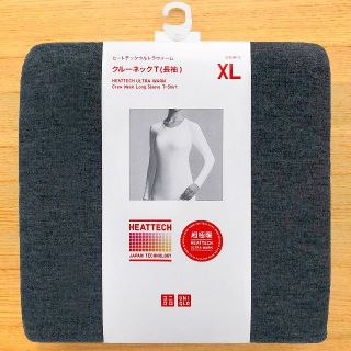 ユニクロ(UNIQLO)の超極暖 ヒートテックウルトラウォーム クルーネックT 長袖　灰色 XL　ユニクロ(Tシャツ(長袖/七分))