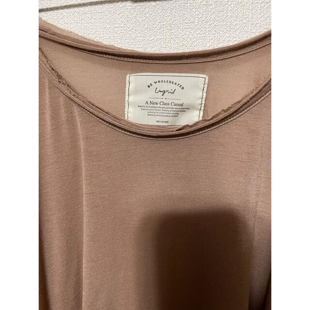 Ungrid(アングリッド)のUngridレイヤードロングスリーブtee❤︎ブラウン レディースのトップス(Tシャツ(長袖/七分))の商品写真