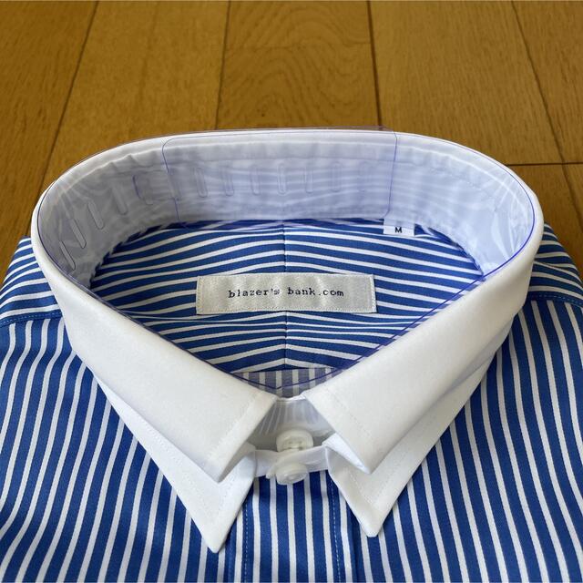 THE SUIT COMPANY(スーツカンパニー)のスーツカンパニー長袖ドレスシャツストライプタブカラーM(39-84)新品サックス メンズのトップス(シャツ)の商品写真