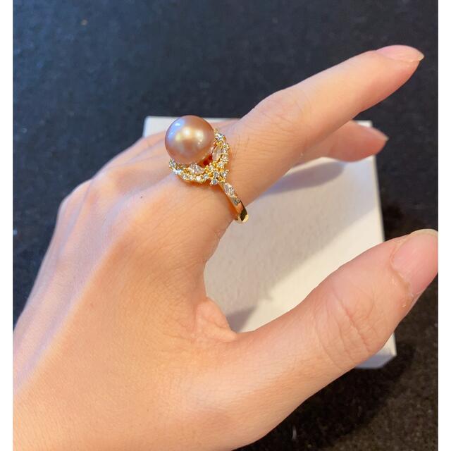 【高品質】大粒　淡水本真珠指輪　冠婚葬祭　パーティー　6月誕生石　パワーストーン レディースのアクセサリー(リング(指輪))の商品写真