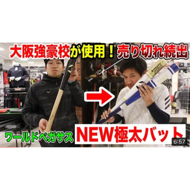 ワールドペカザス　トクサンTV コラボ商品　木製バット　マスコットバット スポーツ/アウトドアの野球(バット)の商品写真