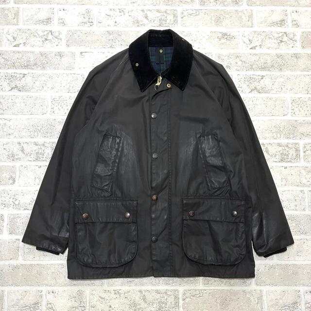 希少色ブラック 90s Barbour ビデイル 旧3クラウン 38 英国製