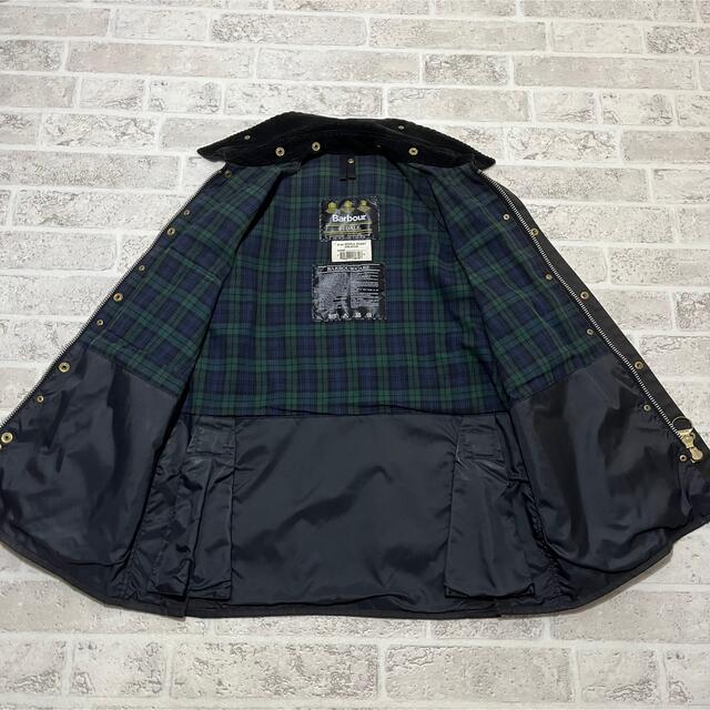 希少色ブラック 90s Barbour ビデイル 旧3クラウン 38 英国製