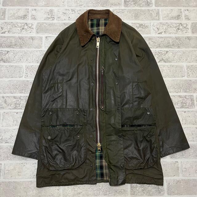 ミント】 80s Barbour ビデイル 4ポケ 2クラウン 38 YKK - ブルゾン