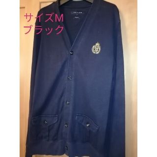 トミーヒルフィガー(TOMMY HILFIGER)のusa Mサイズ　TOMMY HILFIGER　コットンカーディガン　ブラック(カーディガン)