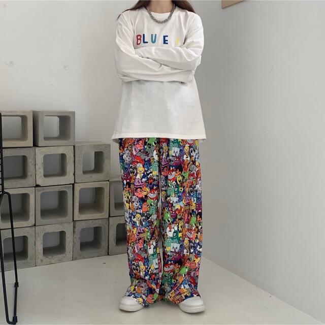 【レア】パロディ　キャラクター　ロングパンツ　秋服　韓国ファッション レディースのパンツ(カジュアルパンツ)の商品写真