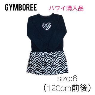 ジンボリー(GYMBOREE)の【ハワイで購入】ジンボリー　ゼブラ柄　上下　女の子　120cm(スカート)