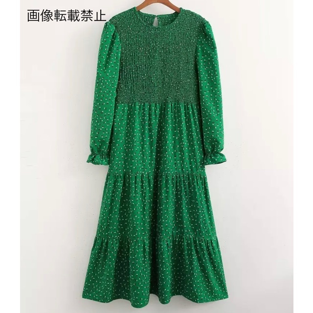 ????9月新作????9050◆green vintage レトロ 花柄 ワンピース