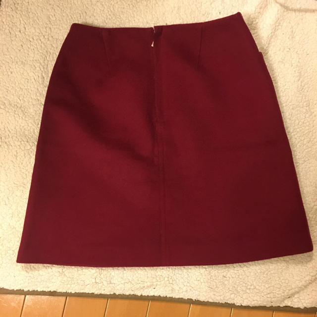 IENA(イエナ)のクリスマス限定価格で♡イエナ ブレンドビーバー 台形スカート ボルドー レッド レディースのスカート(ひざ丈スカート)の商品写真