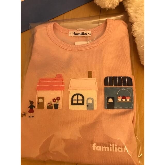 familiar(ファミリア)の最終価格送料込み❤️新品❤️familiar 100㌢　カットソー　長袖　女の子 キッズ/ベビー/マタニティのキッズ服女の子用(90cm~)(Tシャツ/カットソー)の商品写真