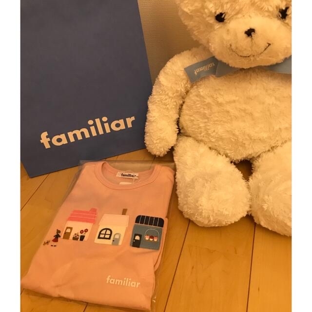 familiar(ファミリア)の最終価格送料込み❤️新品❤️familiar 100㌢　カットソー　長袖　女の子 キッズ/ベビー/マタニティのキッズ服女の子用(90cm~)(Tシャツ/カットソー)の商品写真