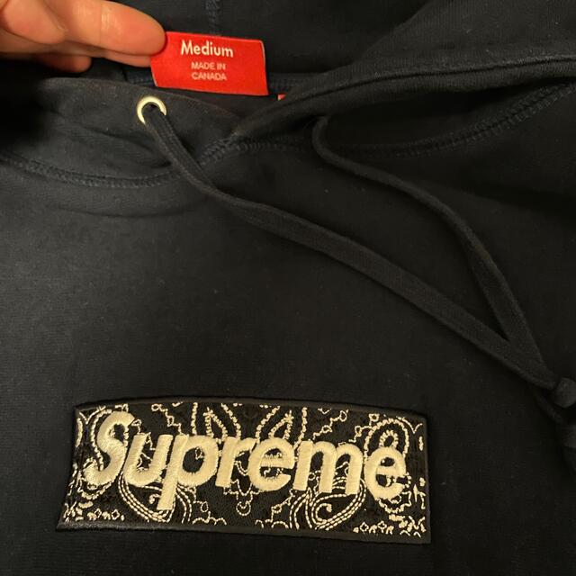 Supreme Bandana Box Logo Hooded Navy 商品の状態 日本の人気店