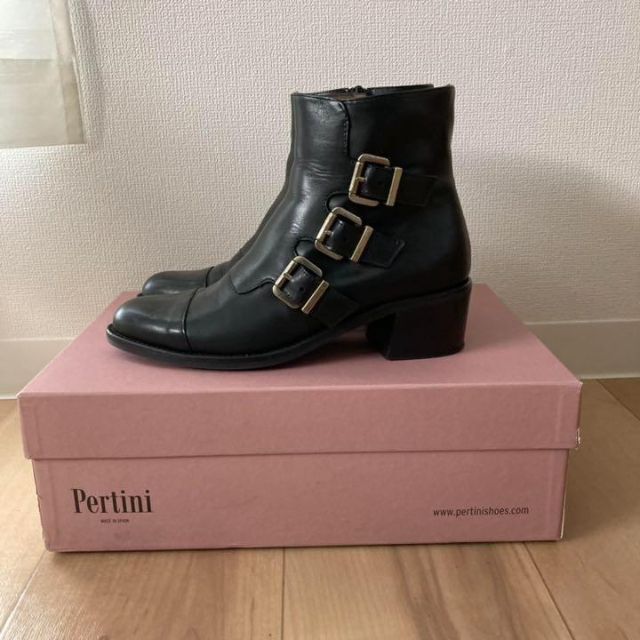 Pertini(ペルティーニ)>35h ベルトショートブーツ 【2022最新作】 www