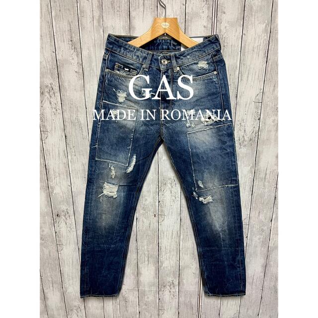 GAS denim メンズ 5ポケットスリムジーンズ MADE IN ITALY