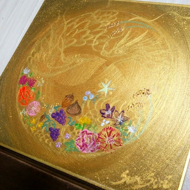 風水開運絵画*幸名月~金の鳳凰~夜空 満月 金運 出会い 縁結び 円満 風水開運絵画*幸名月~金の鳳凰~夜空 満月 金運 出会い 縁結び 円満