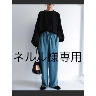 アンティカ(antiqua)のネルル様専用　アンティカ　スエードパンツ　ブルー(カジュアルパンツ)