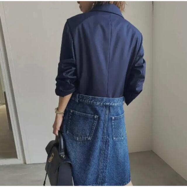 Ameri VINTAGE(アメリヴィンテージ)のDENIM DOCKING JACKET ネイビー Sサイズ レディースのジャケット/アウター(テーラードジャケット)の商品写真