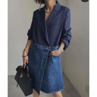 アメリヴィンテージ(Ameri VINTAGE)のDENIM DOCKING JACKET ネイビー Sサイズ(テーラードジャケット)